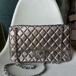 Chanel Metallic Quilted Shoulder Bag